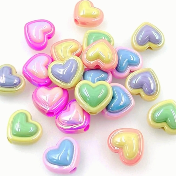 Heart beads for making jewelry - Picture 1 of 2